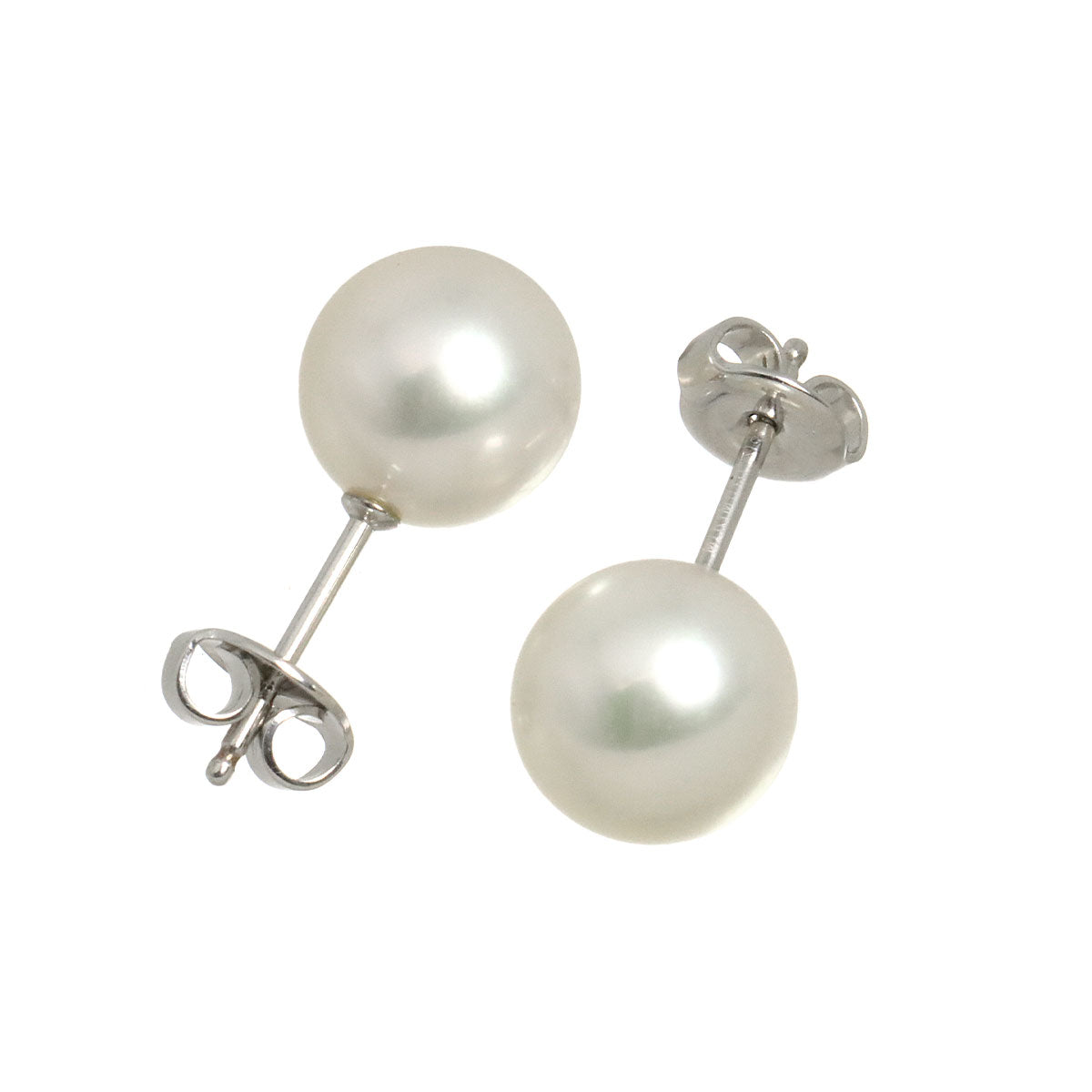 Akoya Pearl 9.4mm Earrings Pierced 18K WG 750