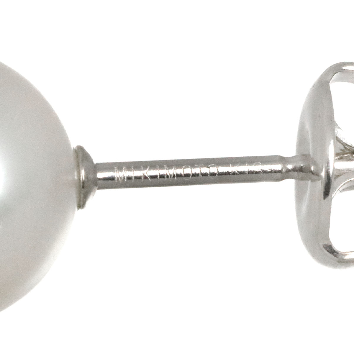 Akoya Pearl 9.4mm Earrings Pierced 18K WG 750