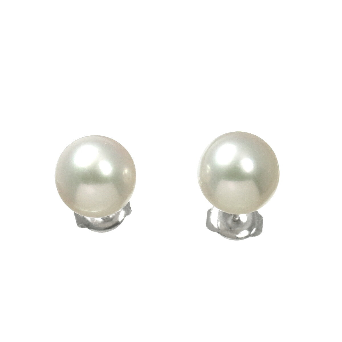 Akoya Pearl 9.4mm Earrings Pierced 18K WG 750