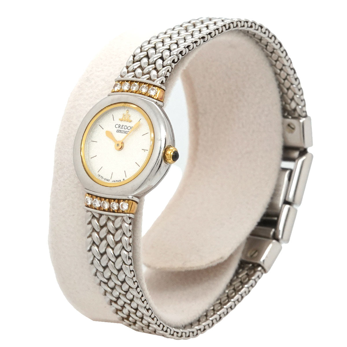 CREDOR GKTE010 1E70 0100 10P Diamond 750YG Quartz White Dial