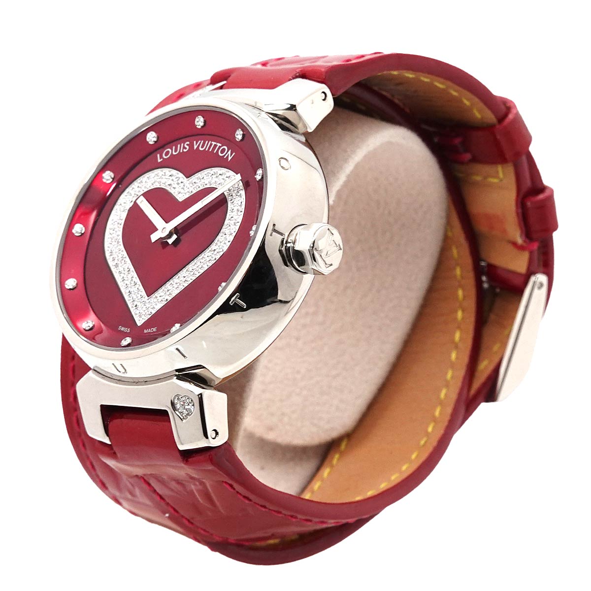 Tambour Q1314 Heat Pomdamour Diamond Bordeaux Dial