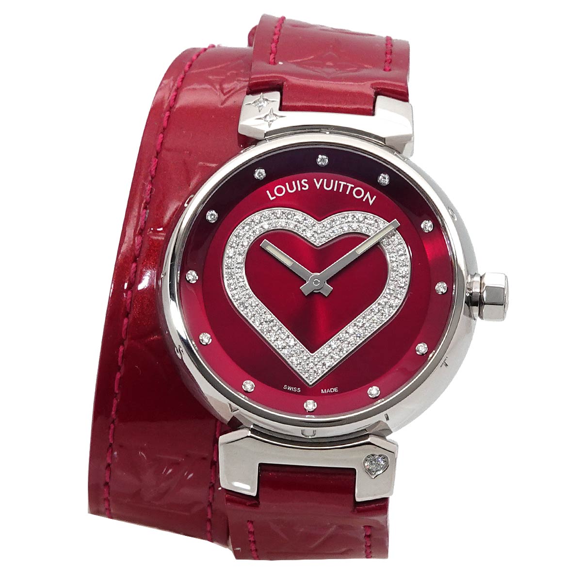 Tambour Q1314 Heat Pomdamour Diamond Bordeaux Dial