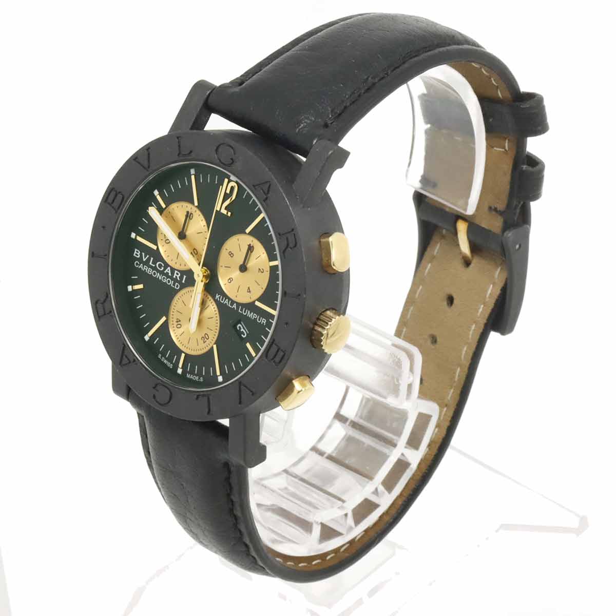 BVLGARIBVLGARI BB38CLCH Chronograph Quartz Black Dial Mens