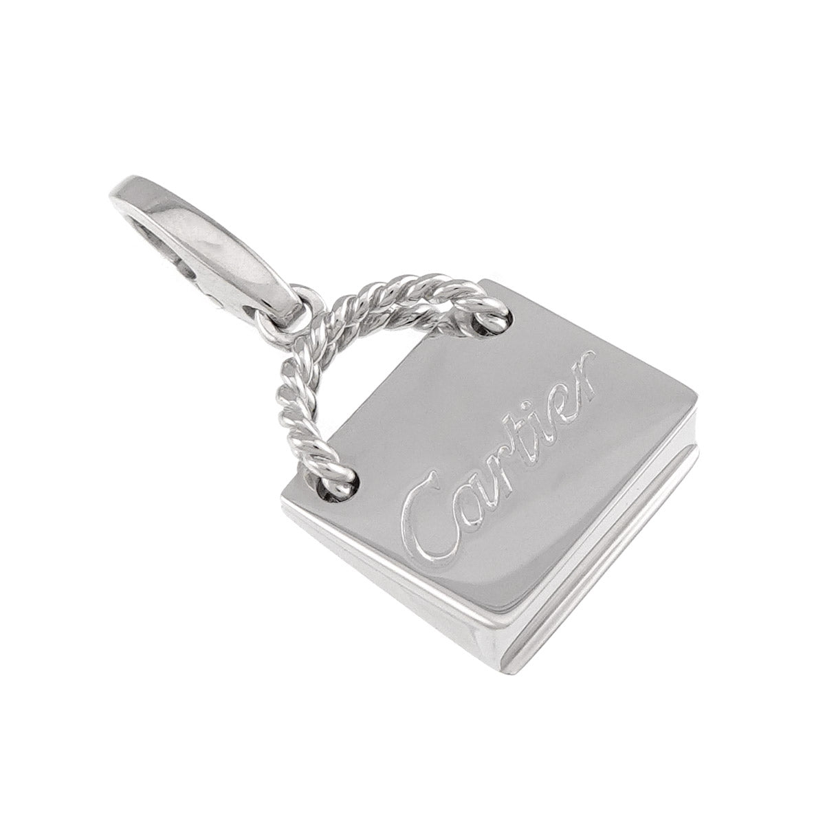 Bag motif Charm Pendant Top 18K White Gold 750 90324567