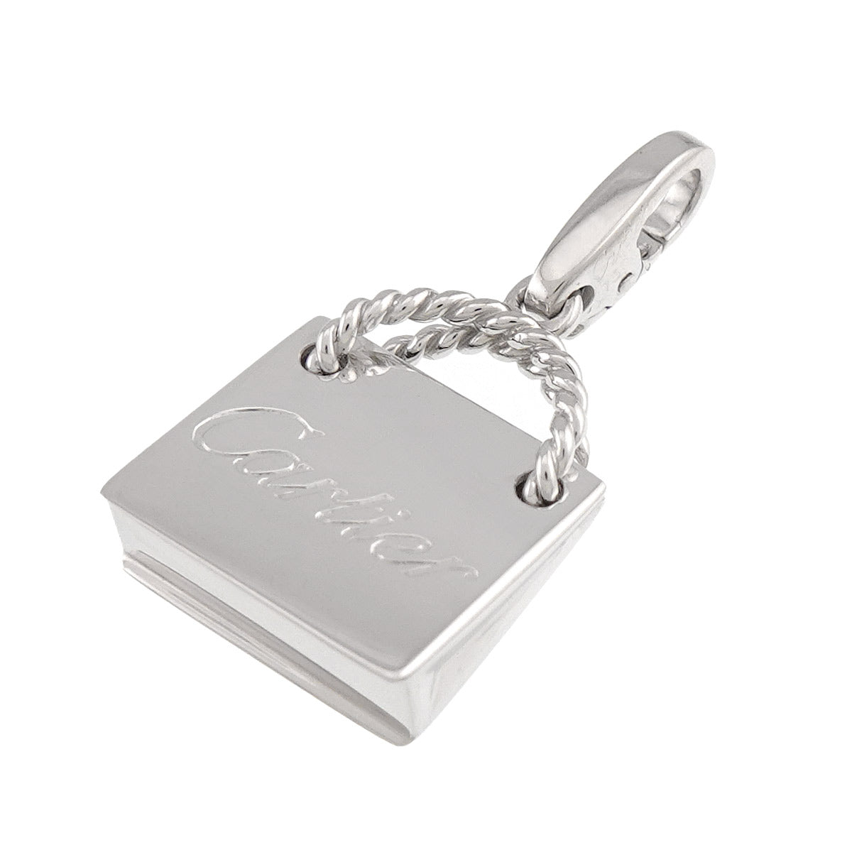 Bag motif Charm Pendant Top 18K White Gold 750 90324567