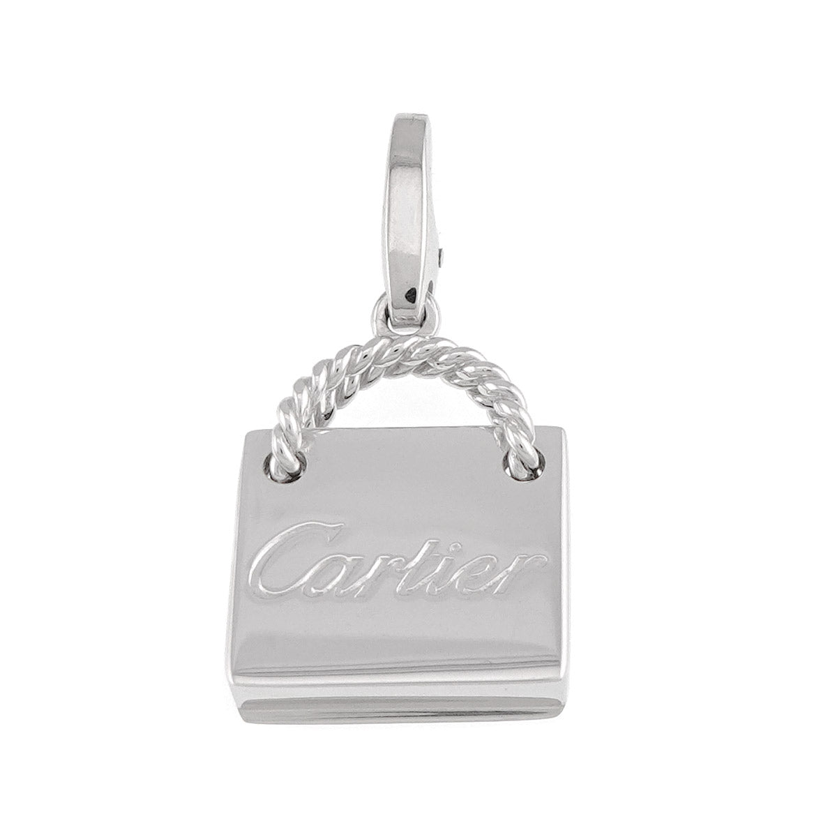 Bag motif Charm Pendant Top 18K White Gold 750 90324567