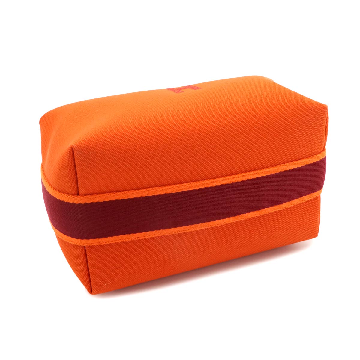 Bride a Brac PM Hand Bag Toile H Feu Orange Rouge H Pouch