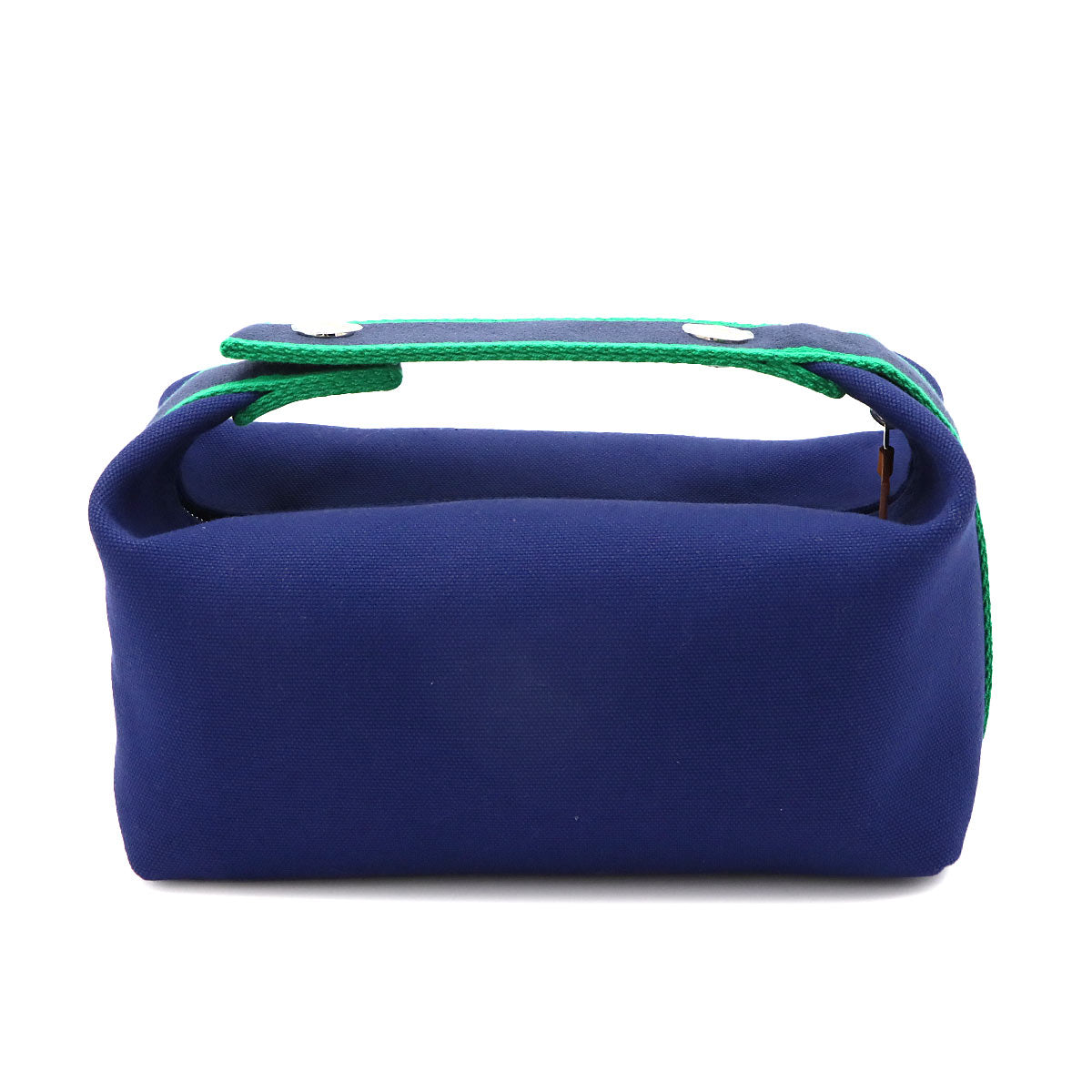 Bride a Brac PM Hand Bag Toile H Blue Marine Green Pouch
