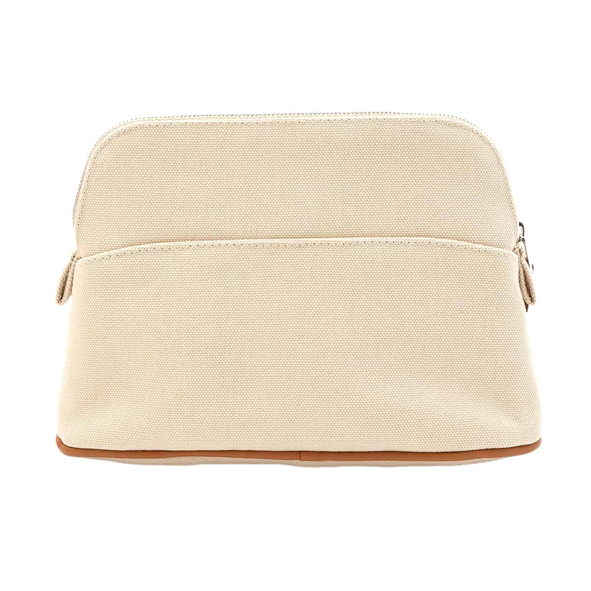 Bolide Pouch 20 Mini Cotton Canvas Leather Natural Beige Purse