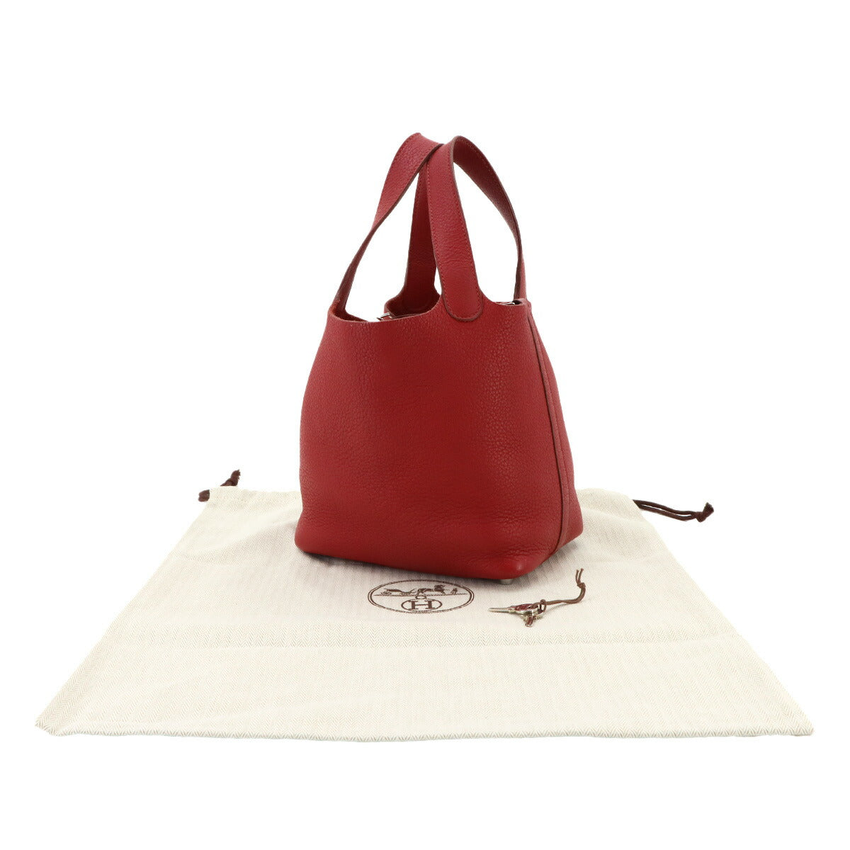 Picotin Lock PM Hand Bag Taurillon Clemence Rouge Grenade