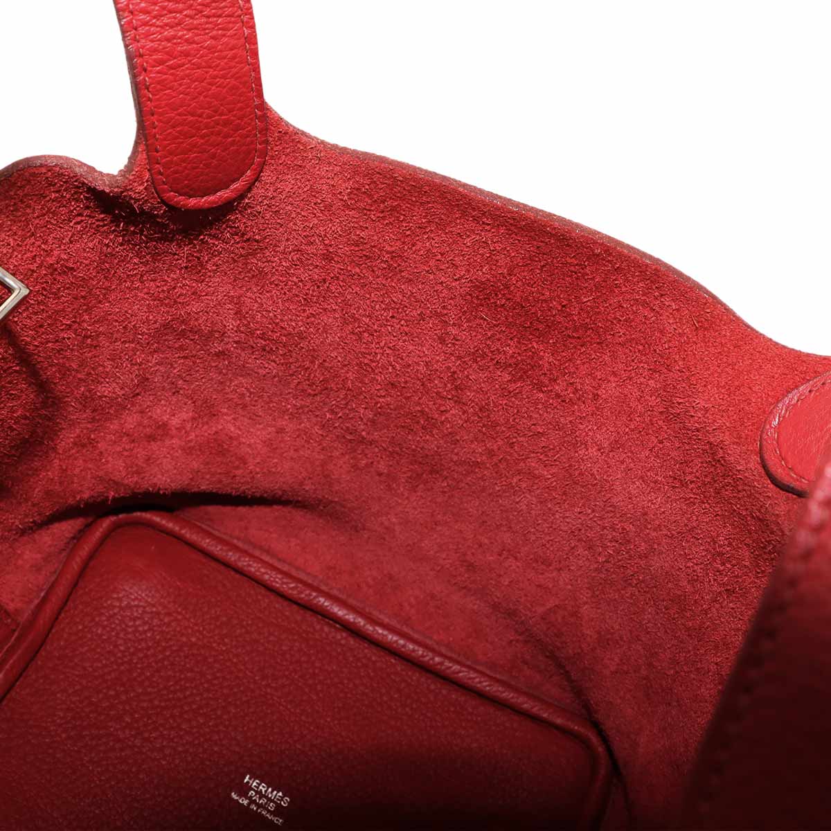 Picotin Lock PM Hand Bag Taurillon Clemence Rouge Grenade