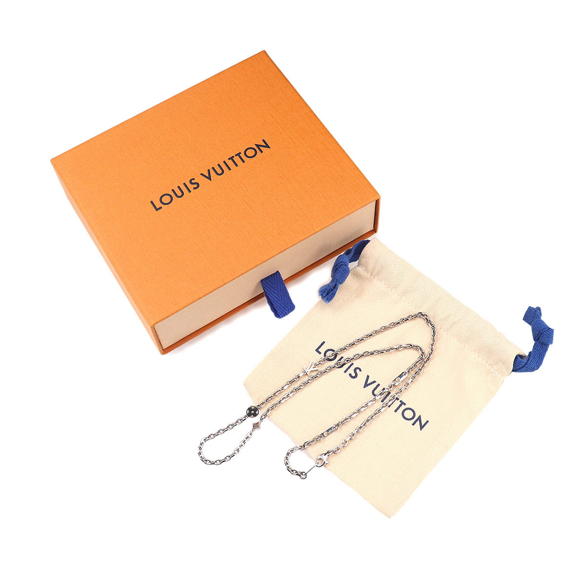 LV Yours Chain Necklace Silver M02739 Accessory