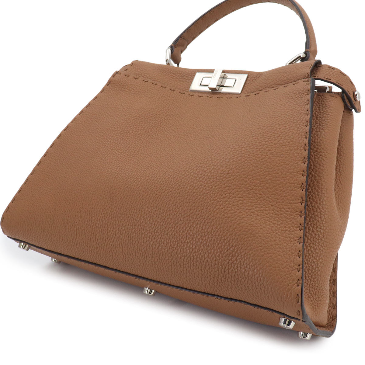 Selleria Peekaboo Regular Hand Bag Leather Brown 8BN290