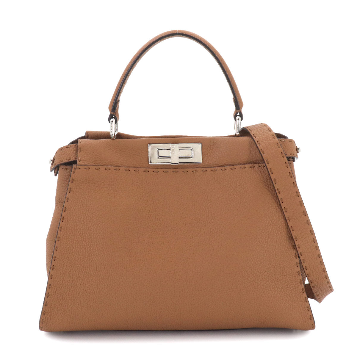 Selleria Peekaboo Regular Hand Bag Leather Brown 8BN290