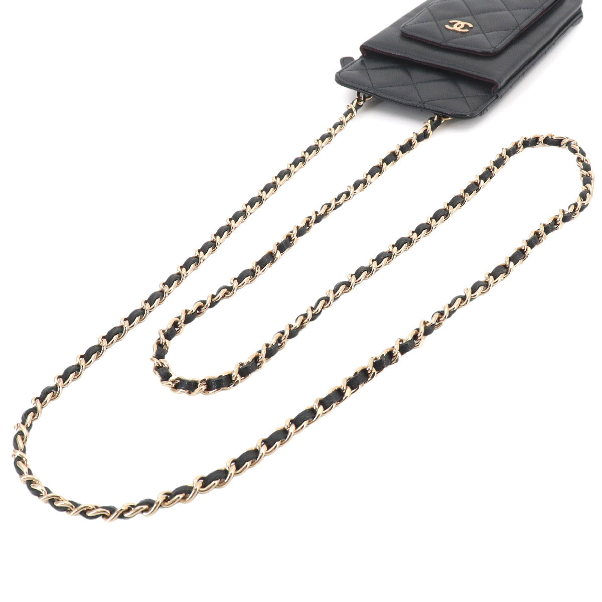 Matelasse Classic Phone Case Shoulder Bag Leather AP0990 Purse