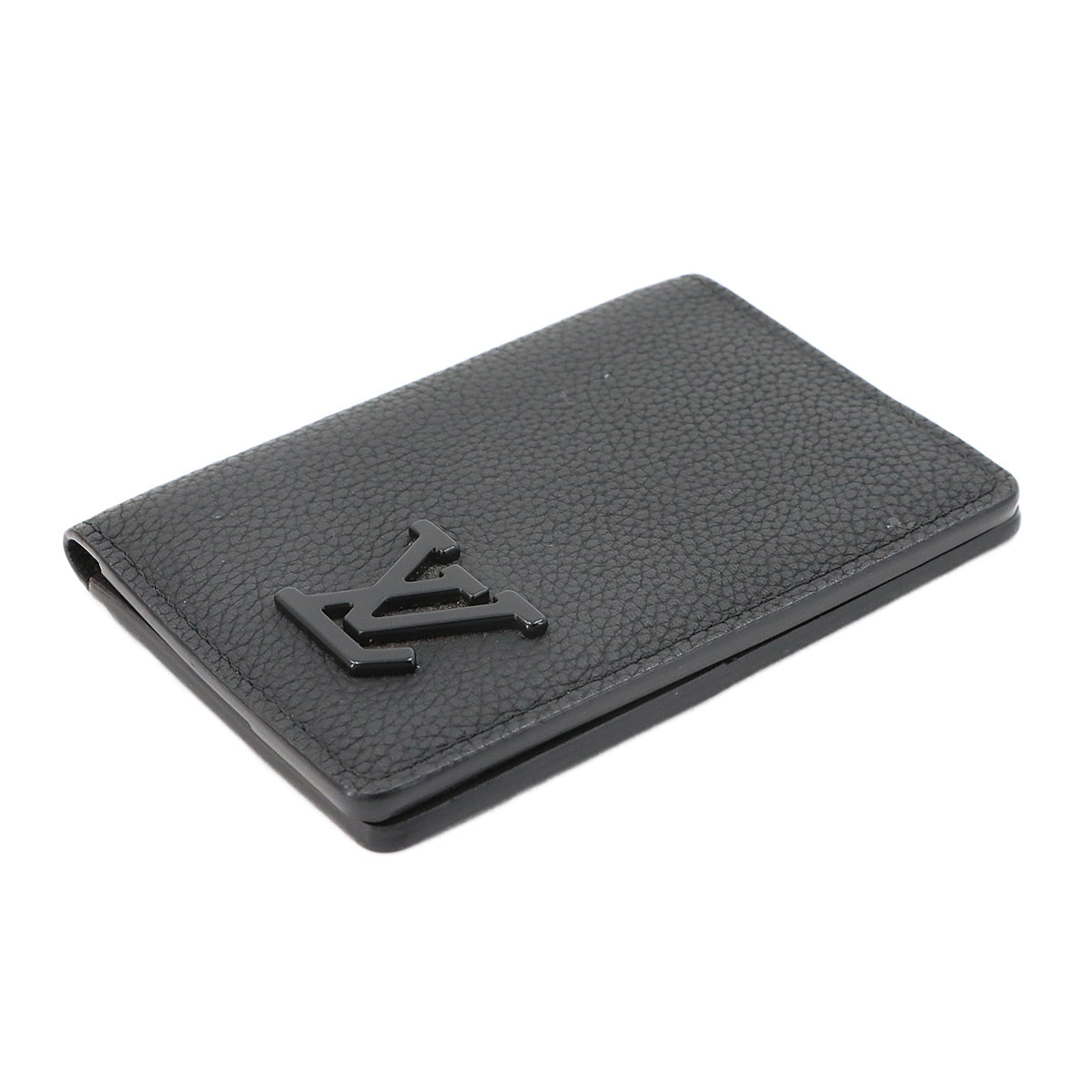 LV Aerogram Organizer Card Case Leather Black M69979