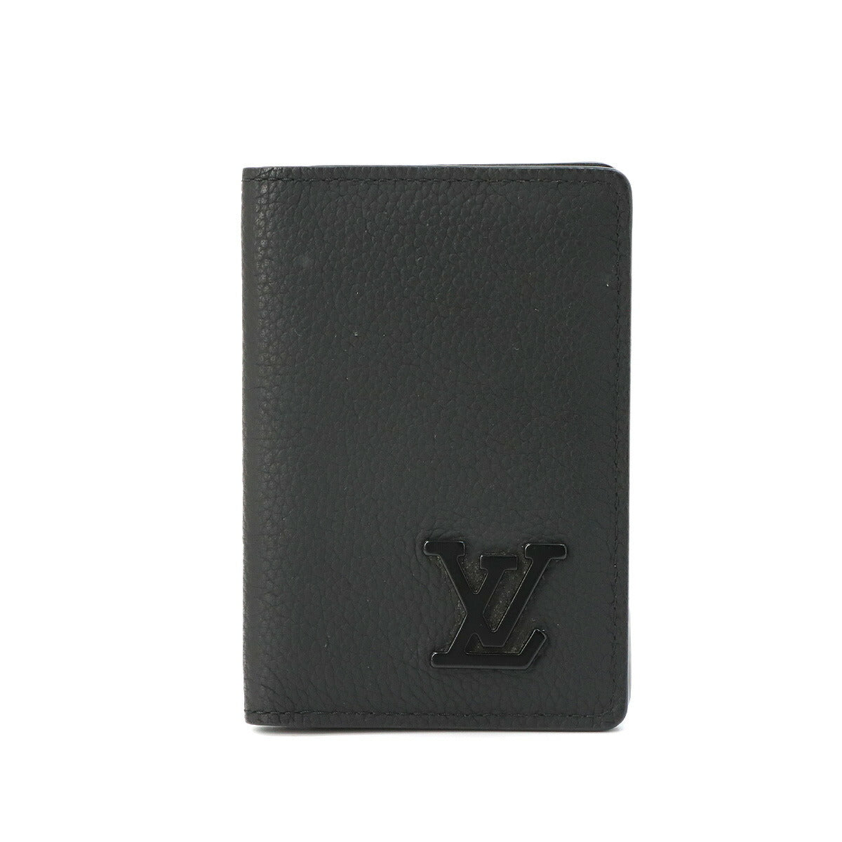 LV Aerogram Organizer Card Case Leather Black M69979