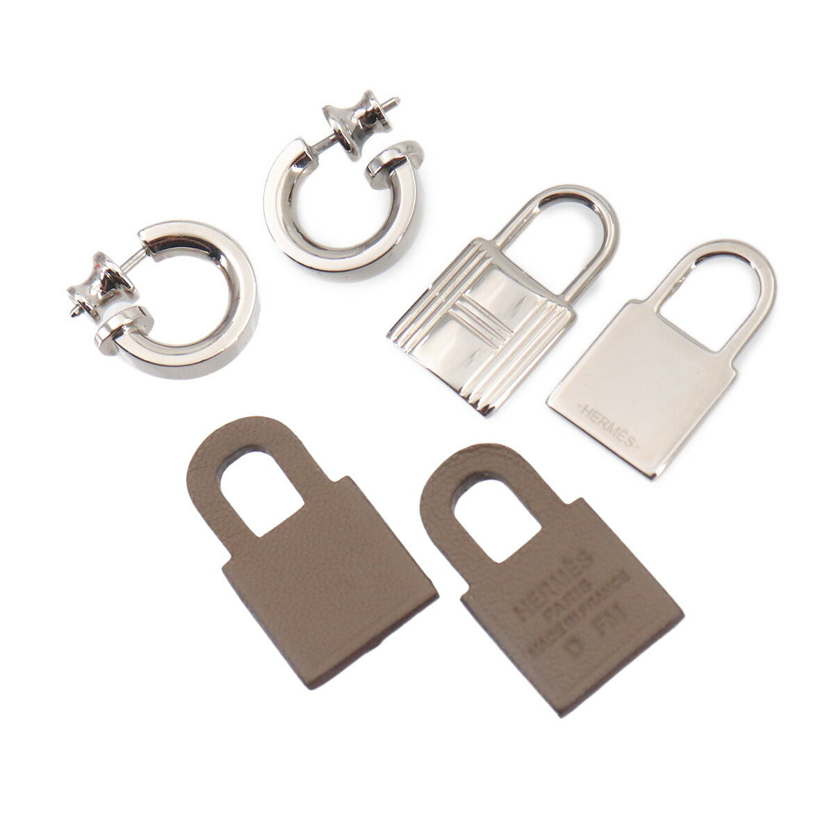 O'Kelly Earrings Swift Etoupe Silver Cadena motif