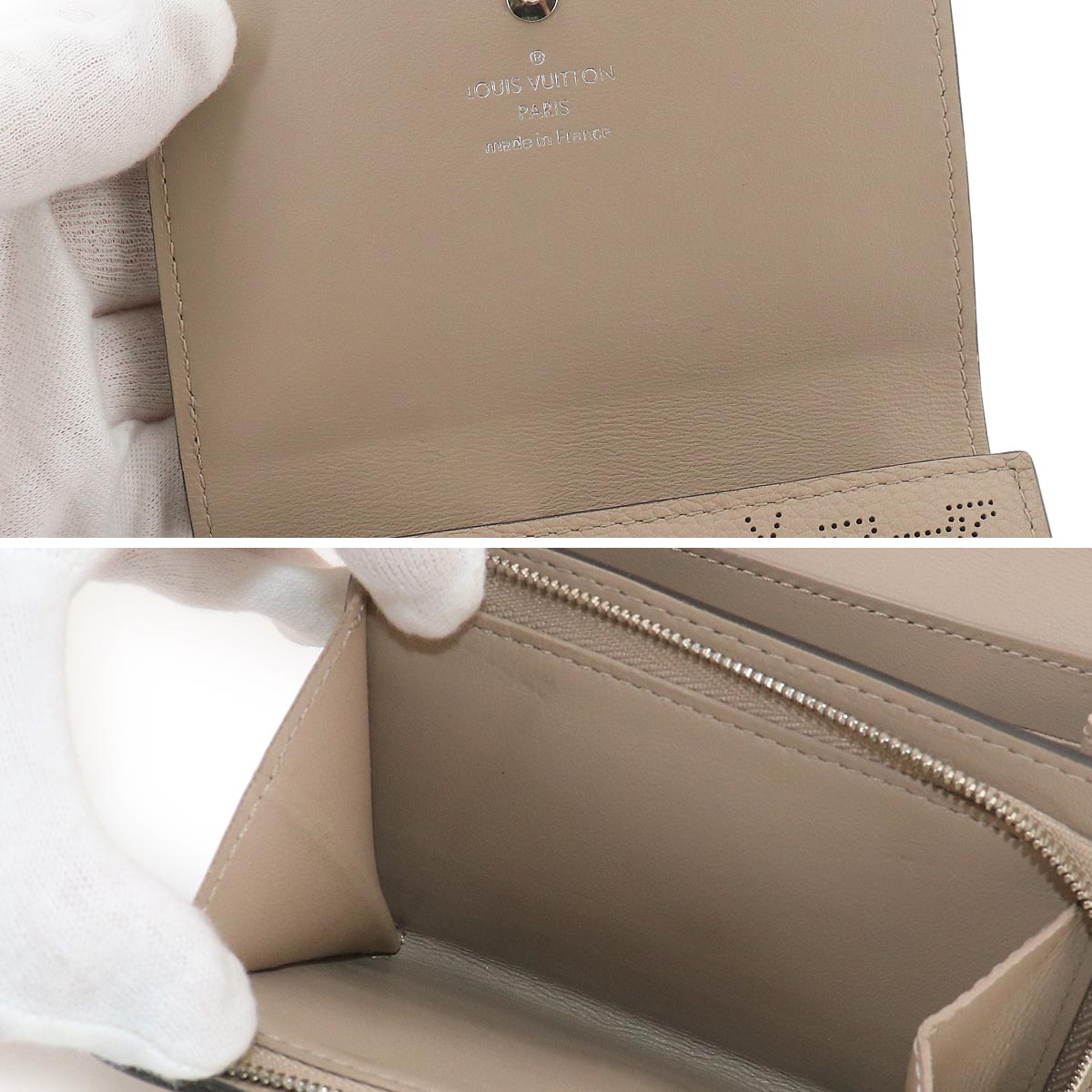 Mahina Iris Compact Wallet Leather Galet M62542