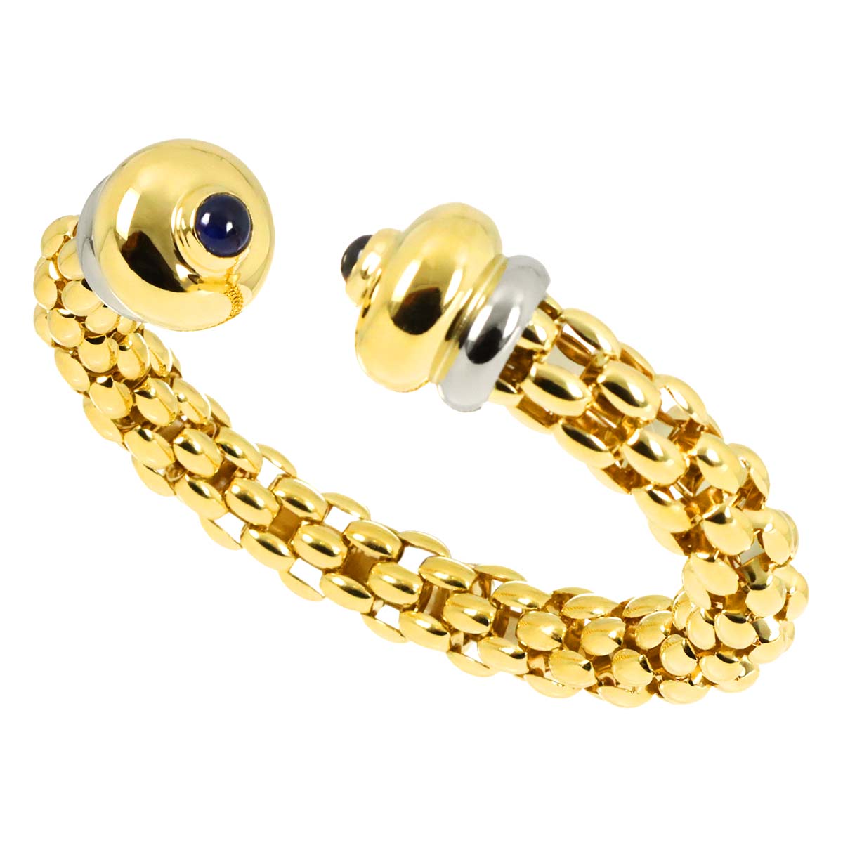 Flexit Sapphire Bracelet 18K YG WG Yellow White Gold 750