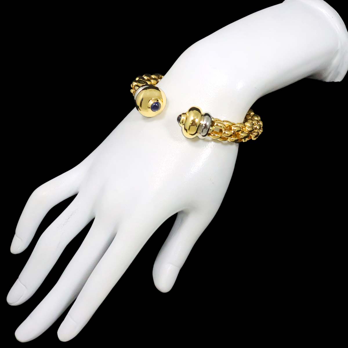 Flexit Sapphire Bracelet 18K YG WG Yellow White Gold 750
