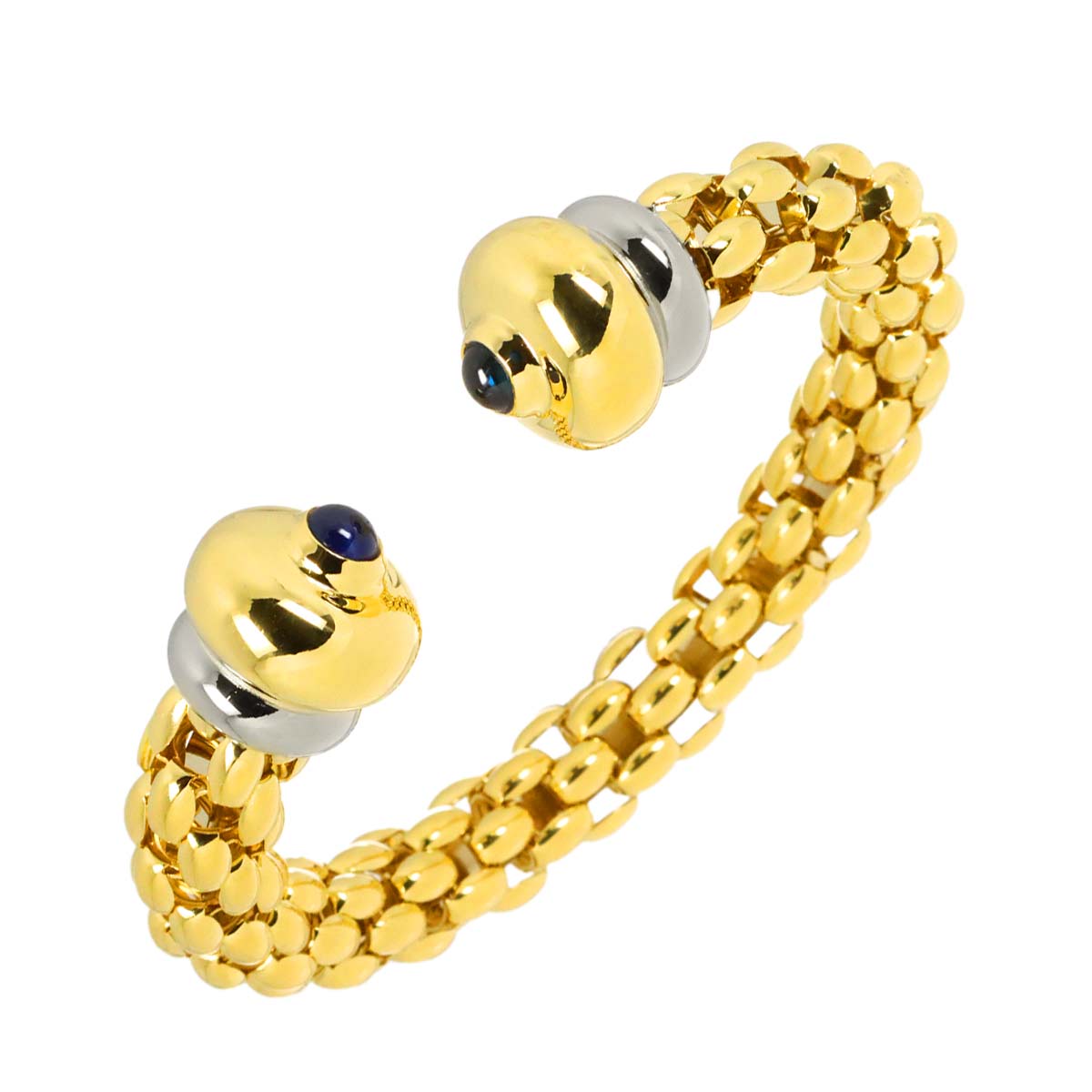 Flexit Sapphire Bracelet 18K YG WG Yellow White Gold 750