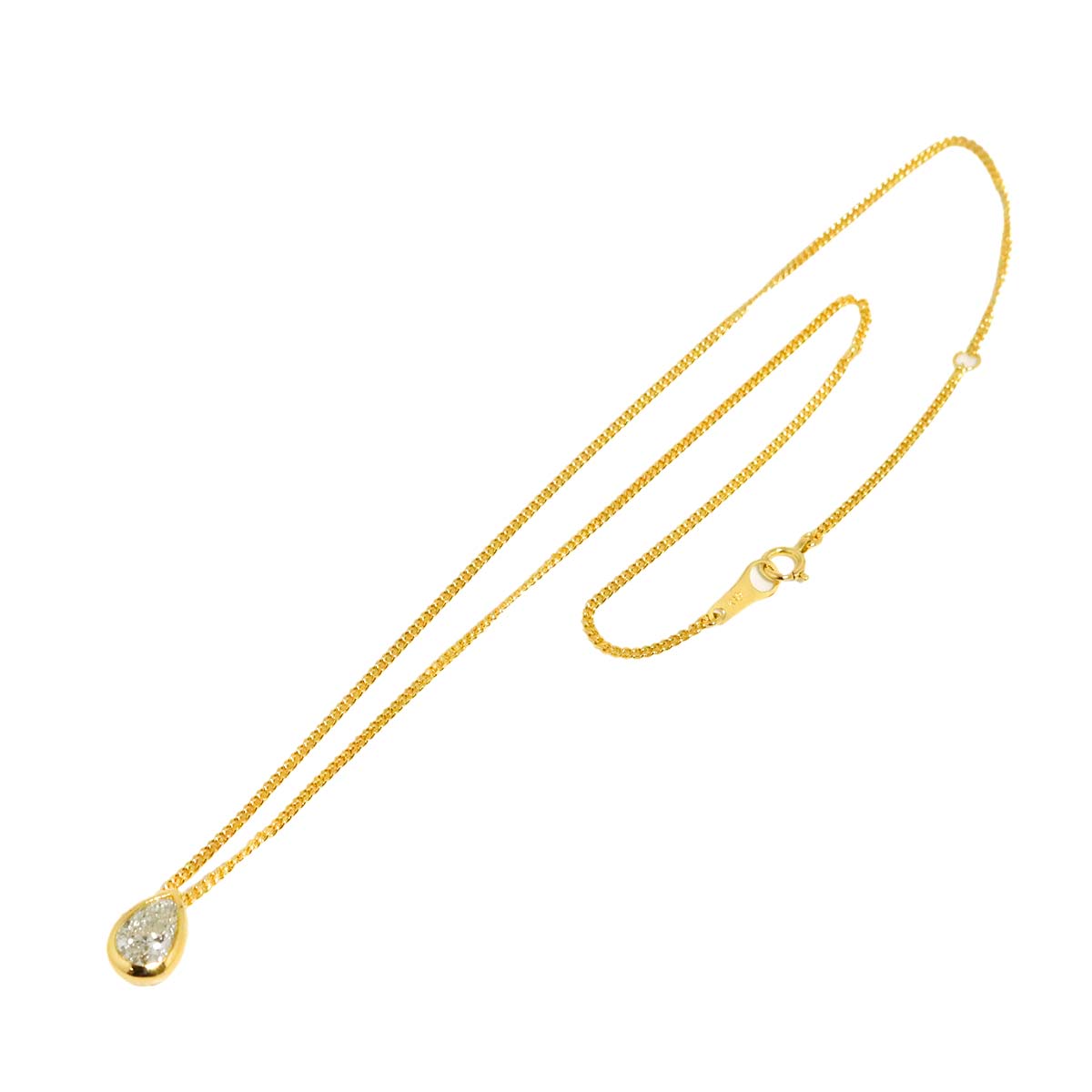Diamond 0.84ct Necklace 18K YG Yellow Gold 750
