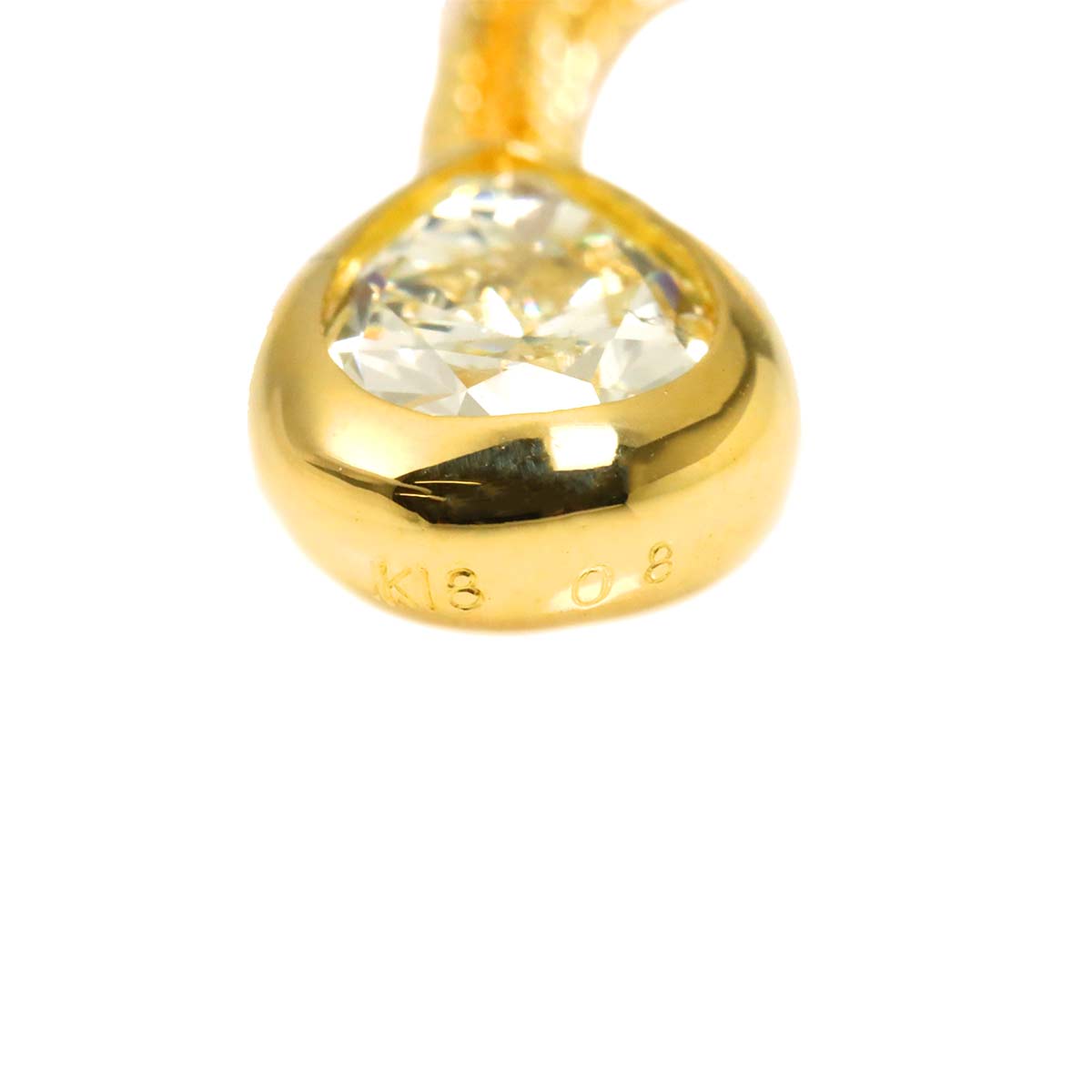 Diamond 0.84ct Necklace 18K YG Yellow Gold 750