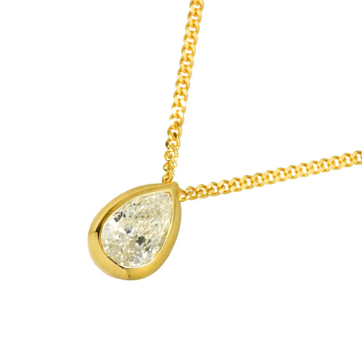 Diamond 0.84ct Necklace 18K YG Yellow Gold 750