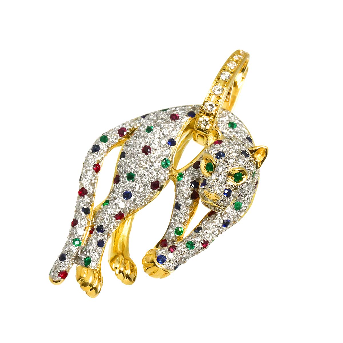 Diamond 1.75ct/0.15ct Multi Stone Pendant 18K YG Yellow Gold 750