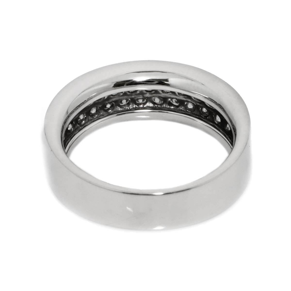 Diamond 1.00ct Ring 18K K18 WG White Gold size6(US)
