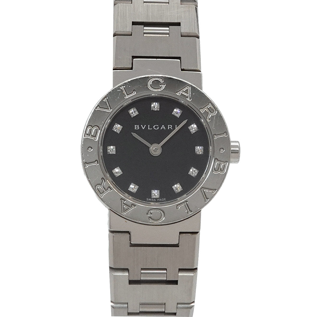 BVLGARIBVLGARI BB23SS 12P Diamond Quartz Silver Dial Ladies