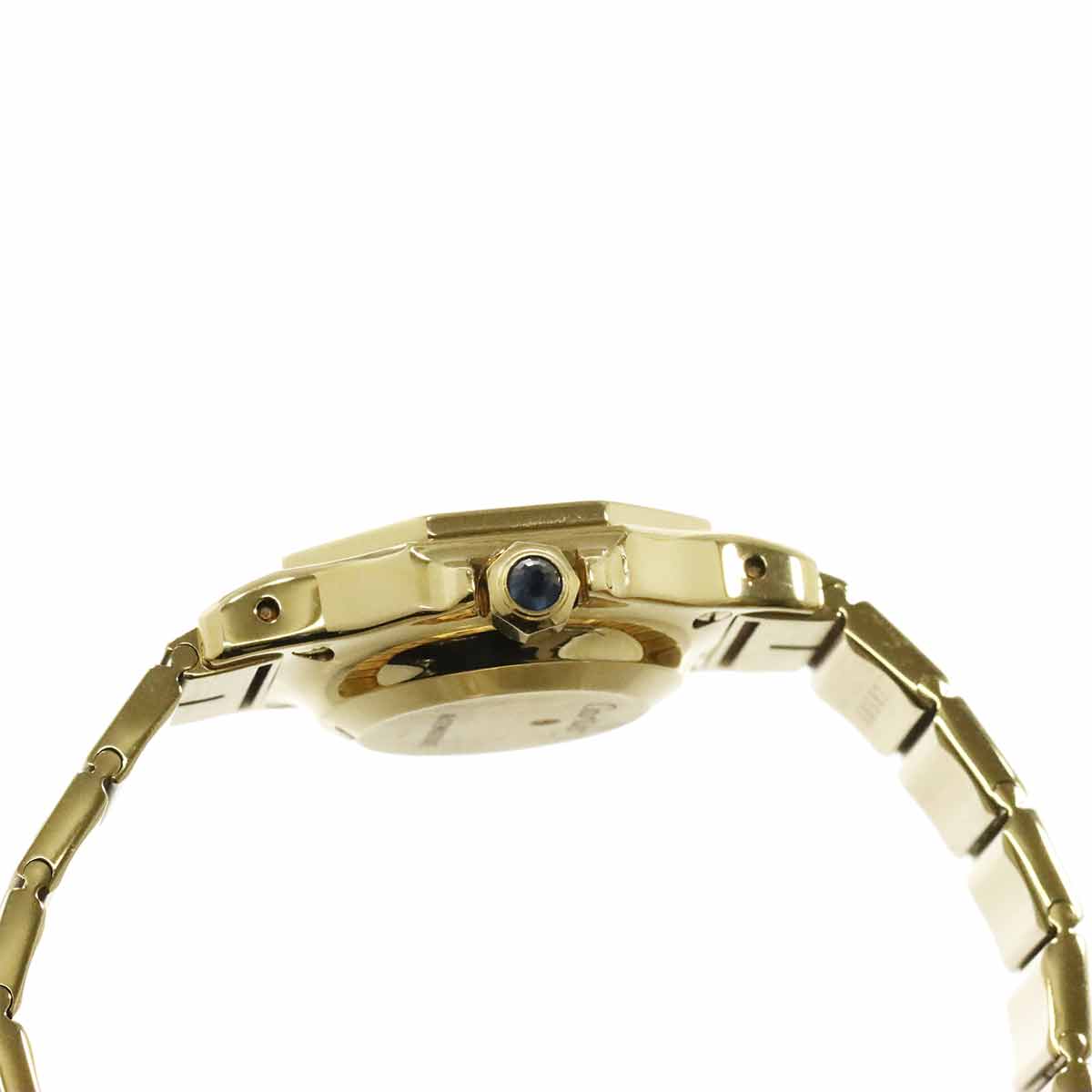 Santos Octagon SM 750 YG Automatic White Dial Ladies Watch