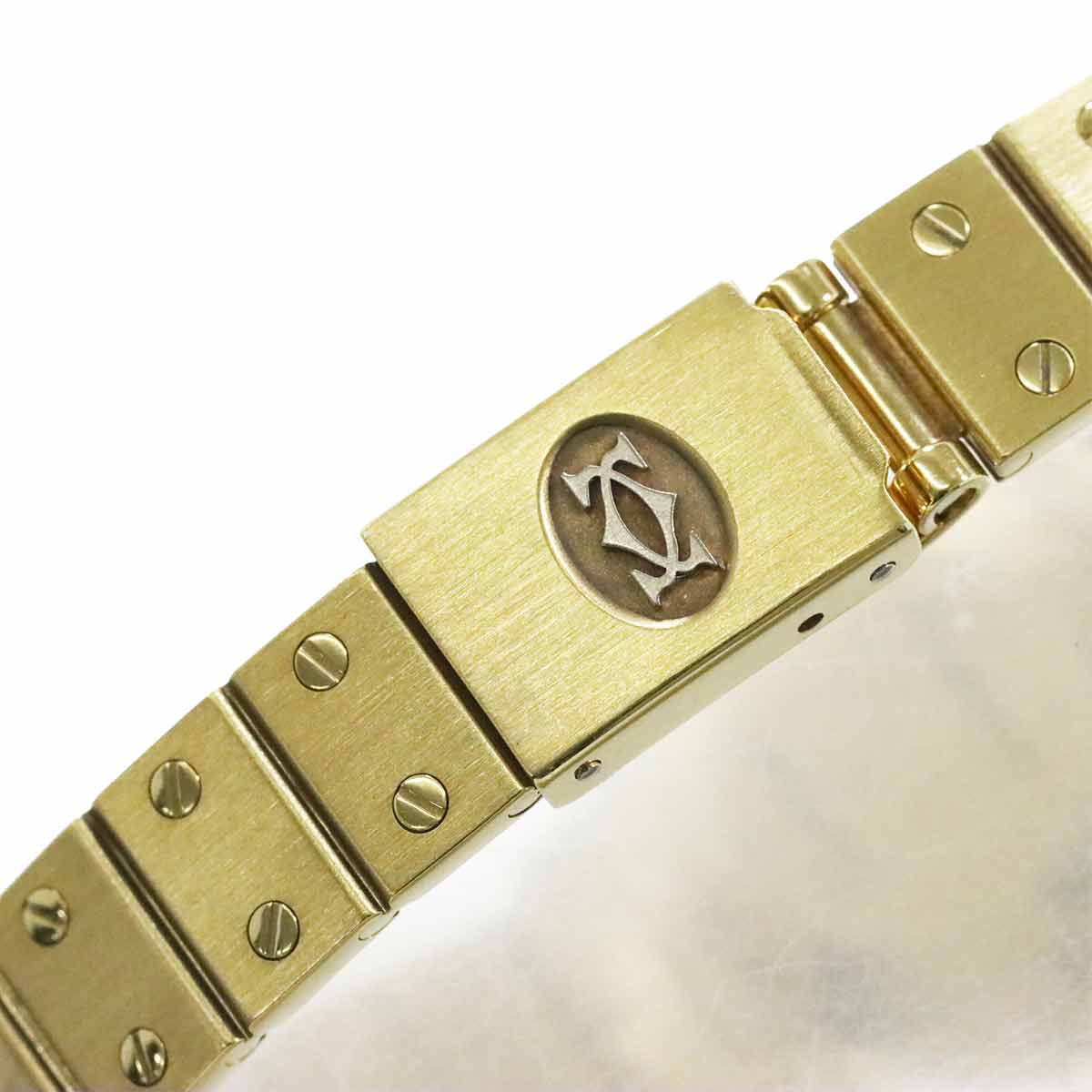 Santos Octagon SM 750 YG Automatic White Dial Ladies Watch