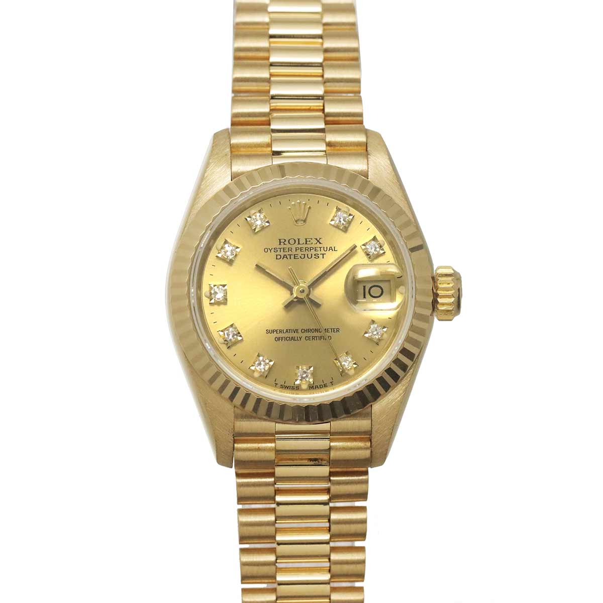 Datejust 69178G Serial R 750 YG 10P Diamond Gold Dial Ladies