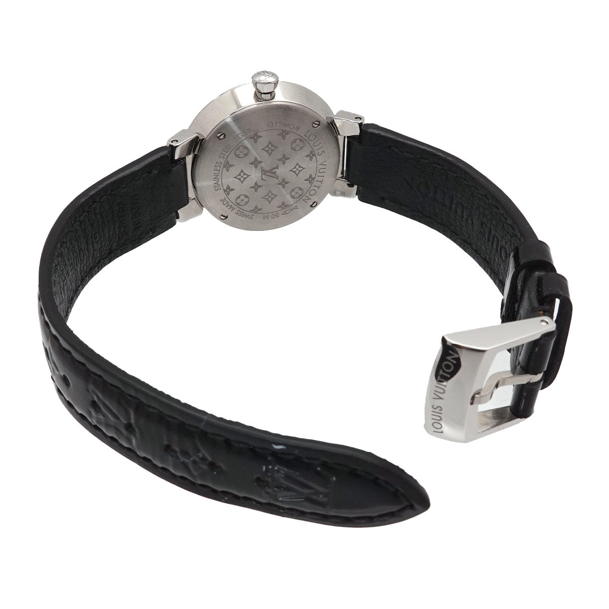 Tambour Slim Q12MG Silver Dial 8P Diamond Ladies Watch