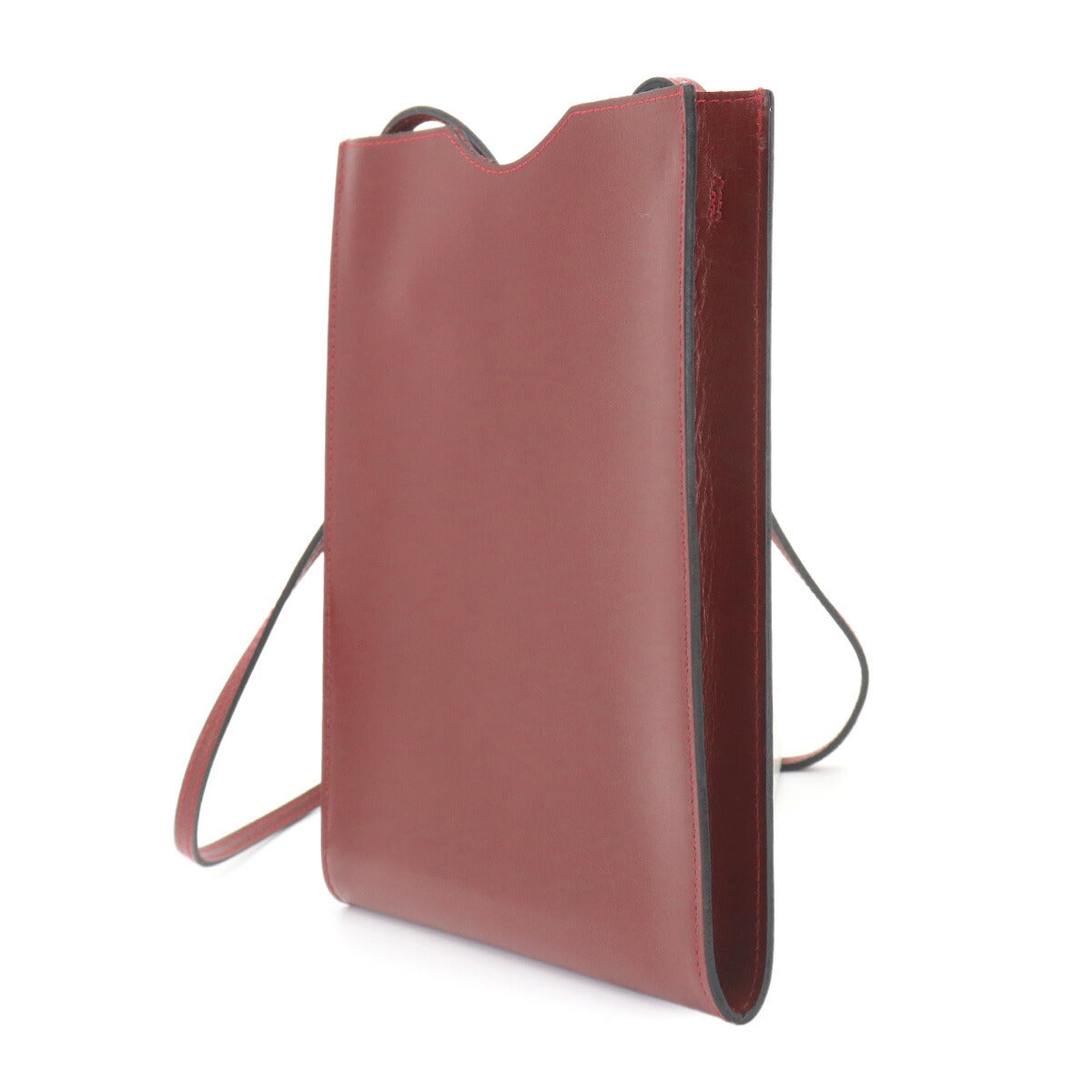 Onimaitou Shoulder Bag Box Calf Rouge H Purse Pochette