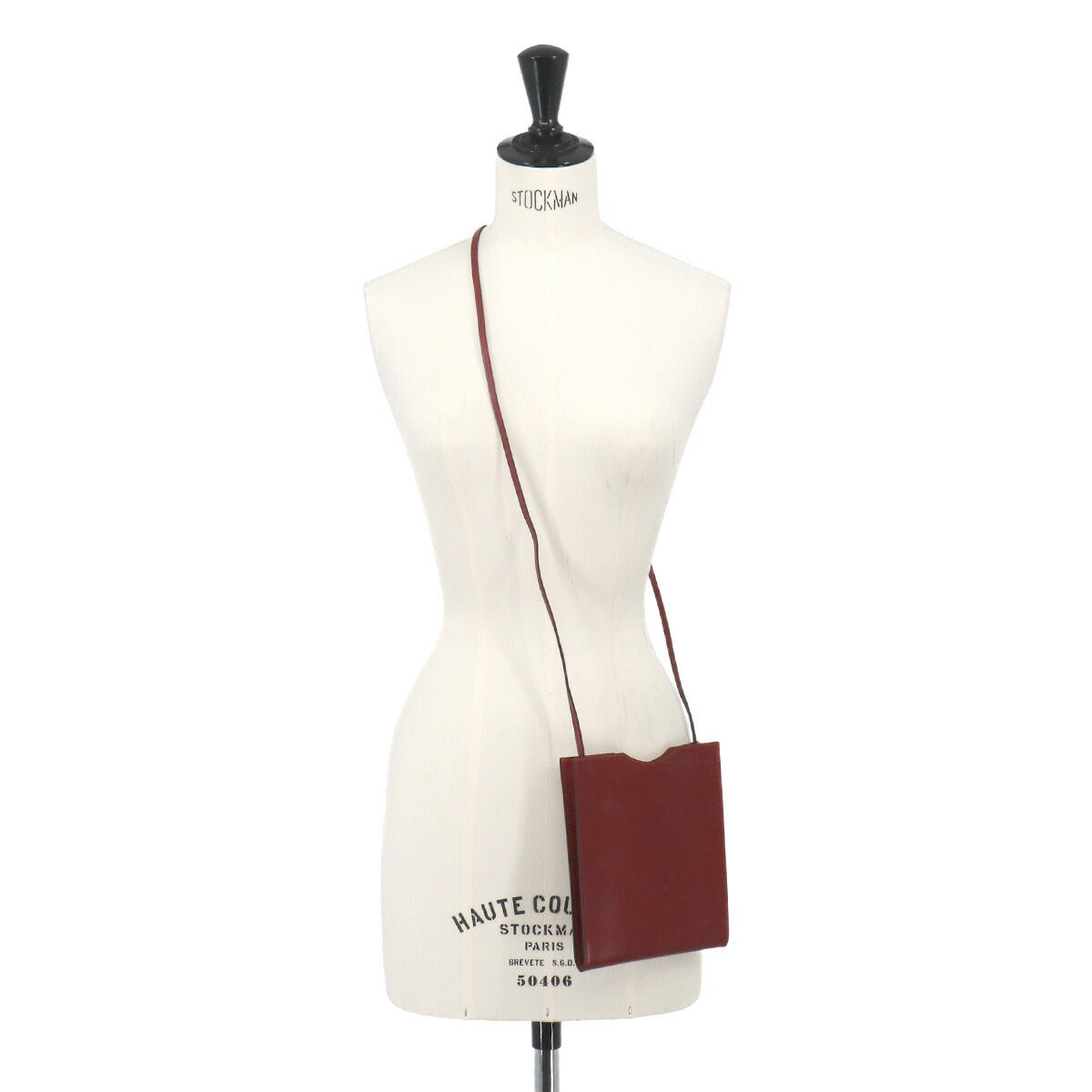 Onimaitou Shoulder Bag Box Calf Rouge H Purse Pochette