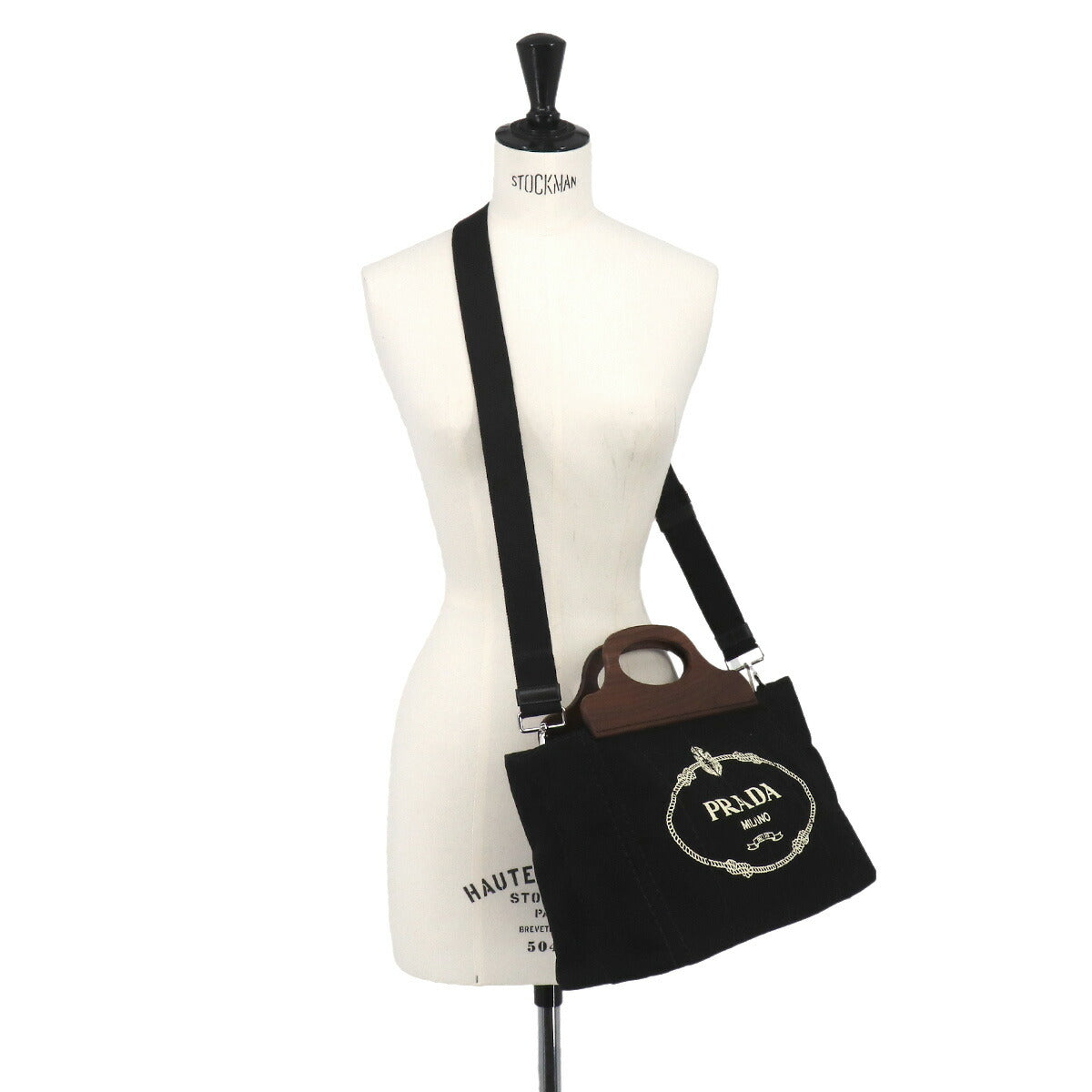 Canapa Hand Shoulder Bag Canvas Nero 1BG350 Black Purse