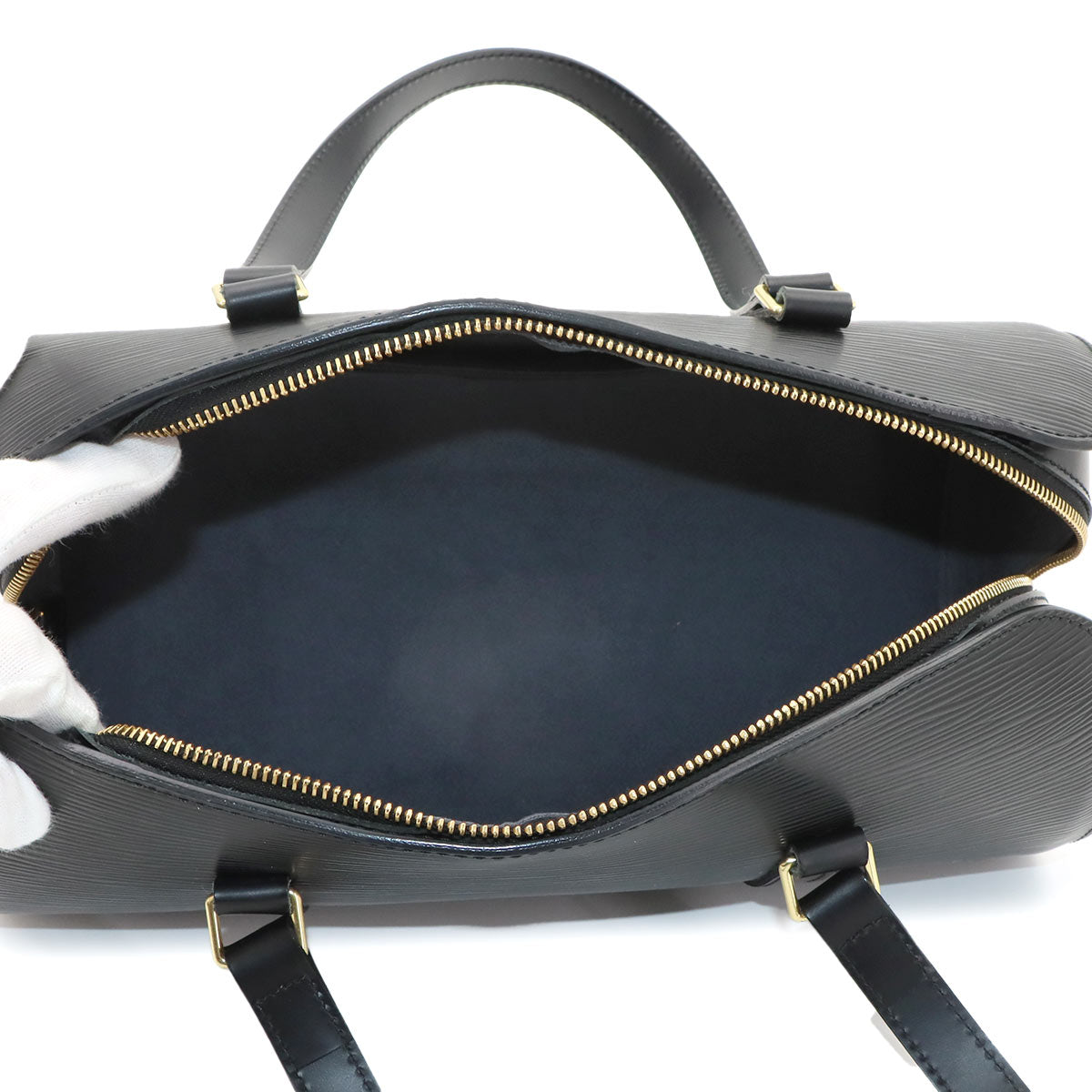 Epi Soufflot Hand Bag Leather Noir M52222 Purse