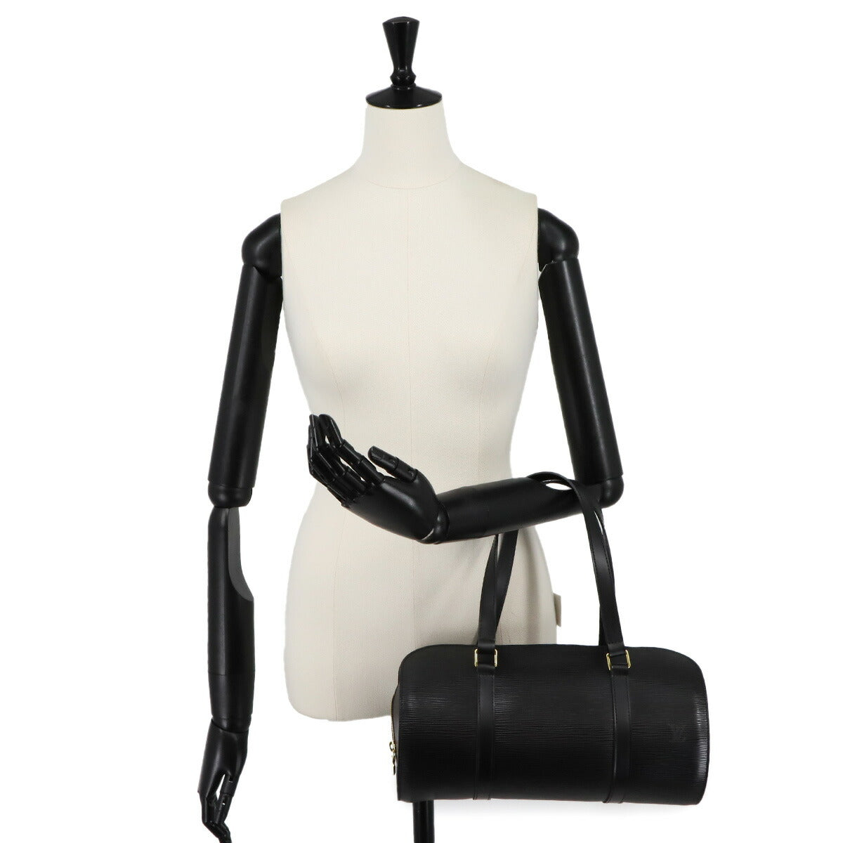 Epi Soufflot Hand Bag Leather Noir M52222 Purse