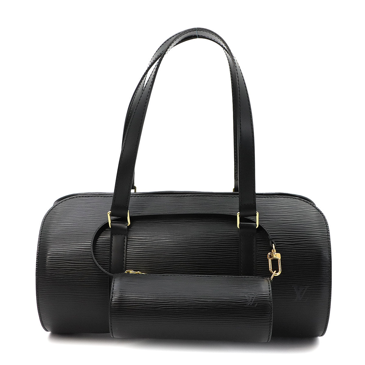 Epi Soufflot Hand Bag Leather Noir M52222 Purse