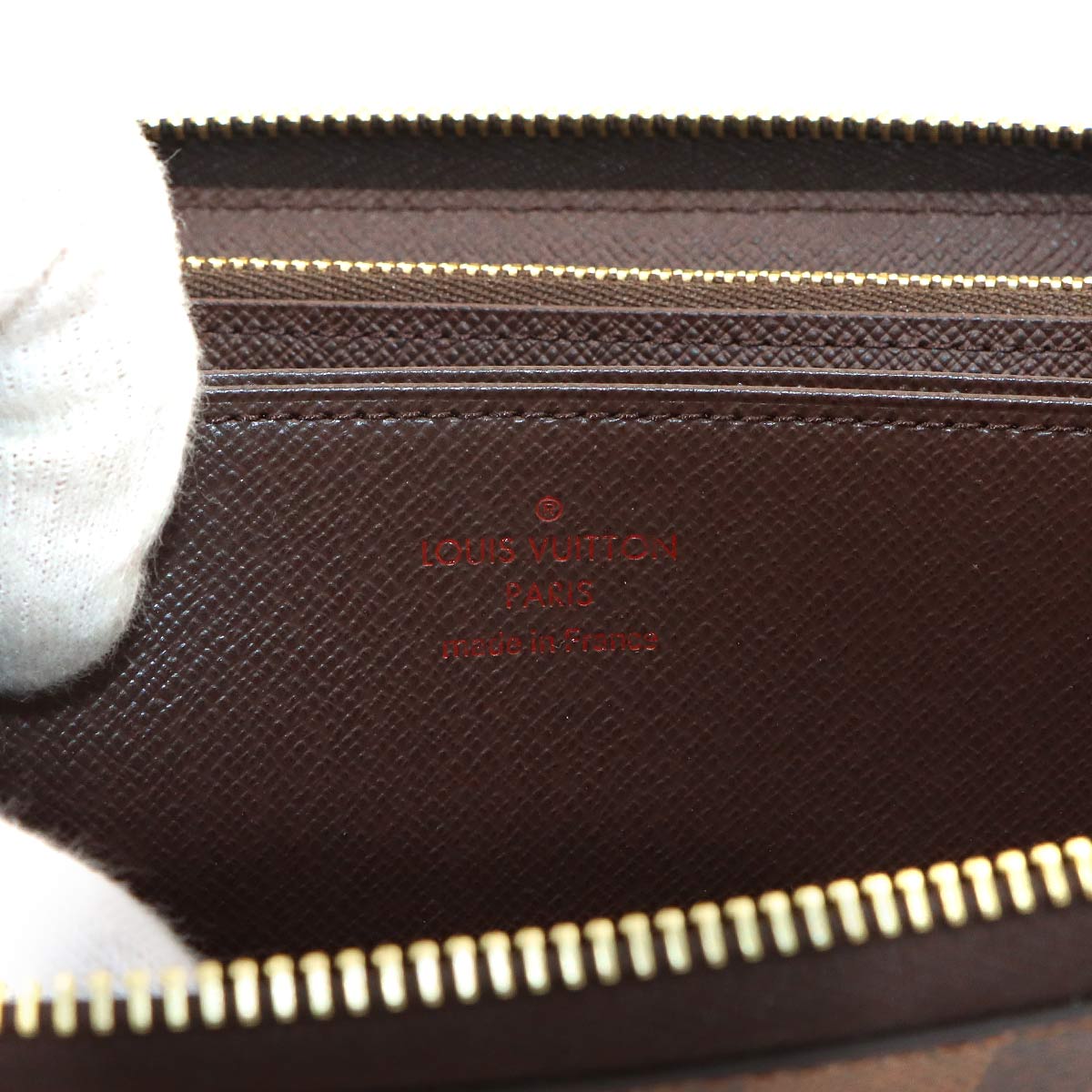 Damier Zippy Wallet Ebene Brown N41661