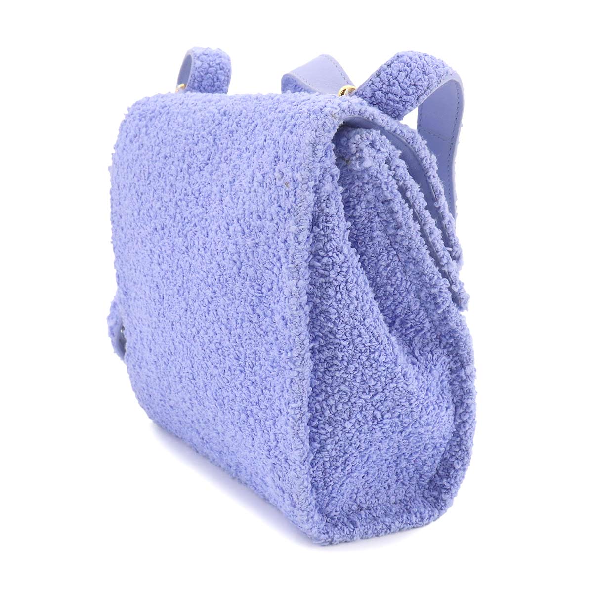 The Clip Shoulder Bag Boucle fabric Perwinkle