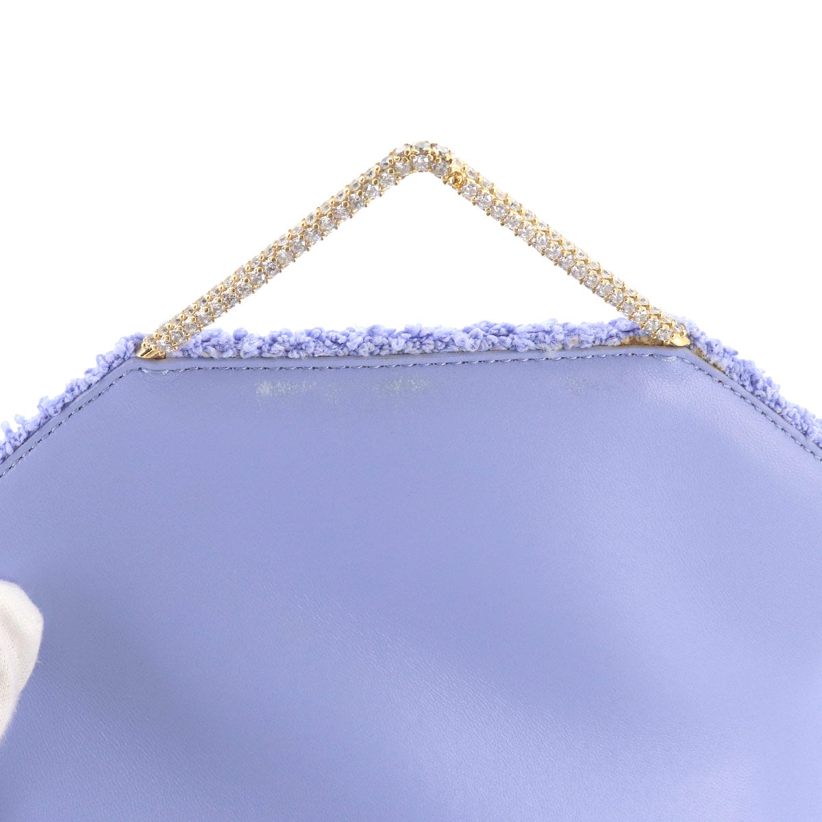 The Clip Shoulder Bag Boucle fabric Perwinkle