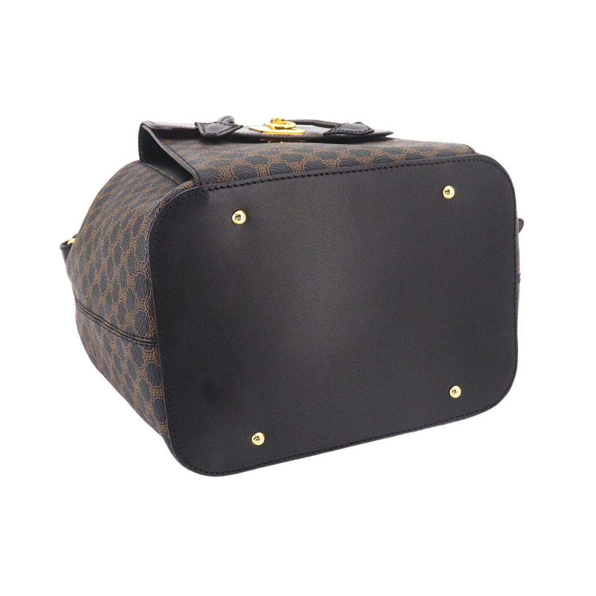 Macadam Shoulder Bag PVC Leather Black Brown Vintage Purse