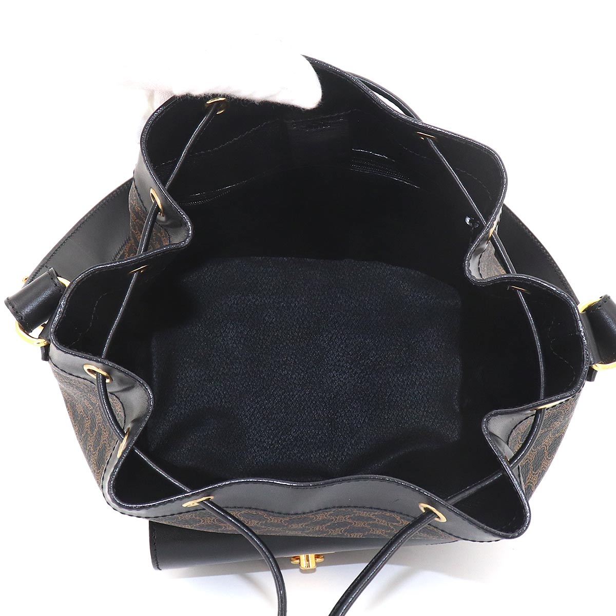 Macadam Shoulder Bag PVC Leather Black Brown Vintage Purse