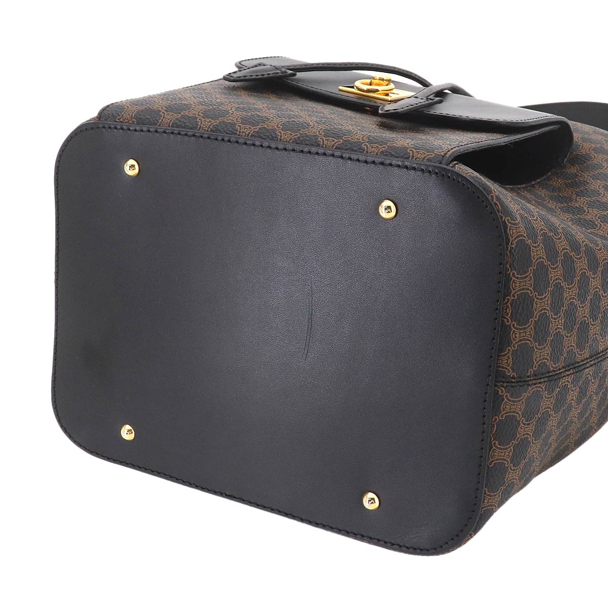 Macadam Shoulder Bag PVC Leather Black Brown Vintage Purse