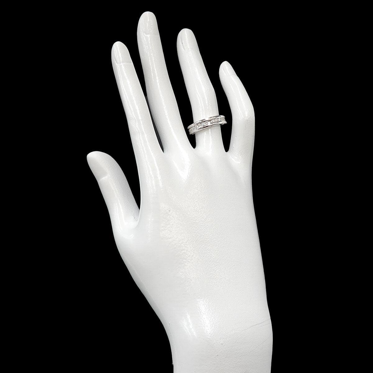 B-zero1 1Band Diamond Ring 18K WG 750 size49 4.5-4.75(US)
