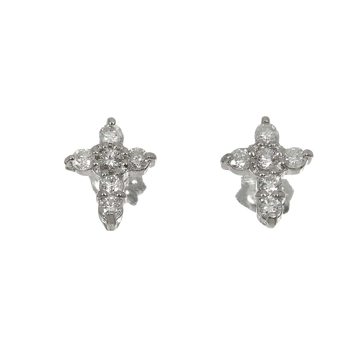 Diamond 0.15ct/0.15ct Earrings Pierced Pt Platinum